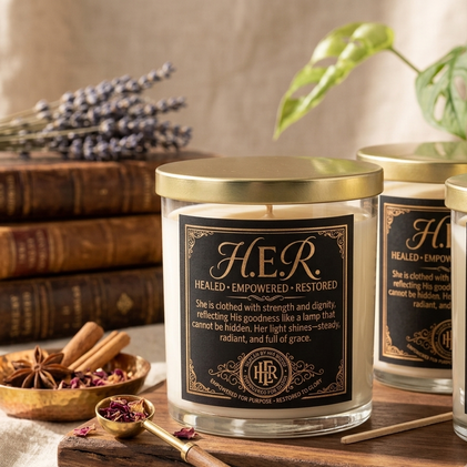 H.E.R. Candle — Healed • Empowered • Restored